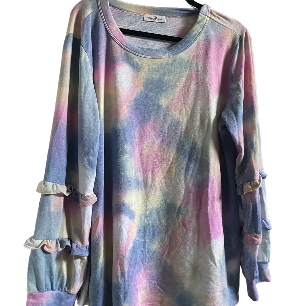 Sweatshirt with ruffles 3xl